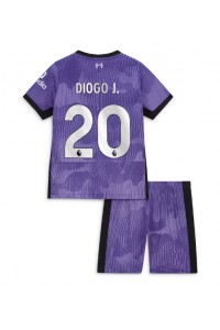 Liverpool Diogo Jota #20 Jalkapallovaatteet Lasten Kolmas peliasu 2023-24 Lyhythihainen (+ Lyhyet housut)